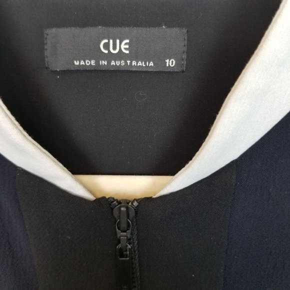 Cue Women's Size 10 Sleeveless Black Knee-Length F - Picture 4 of 7